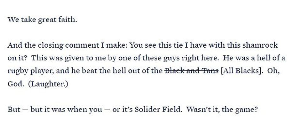 Partial transcript of Joe Biden's speech in Northern Ireland