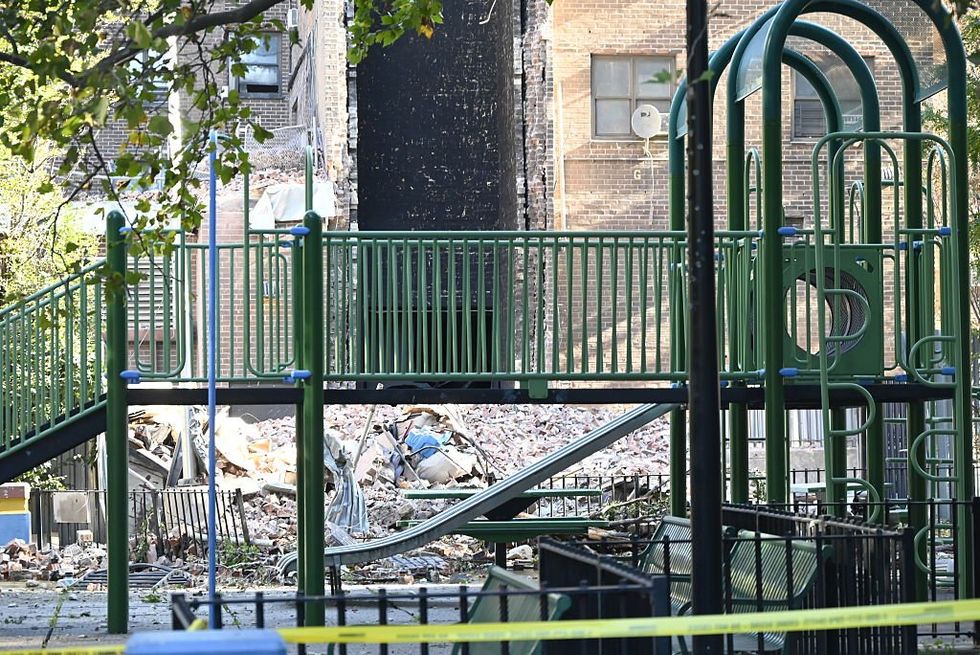 Parts of the building collapsed