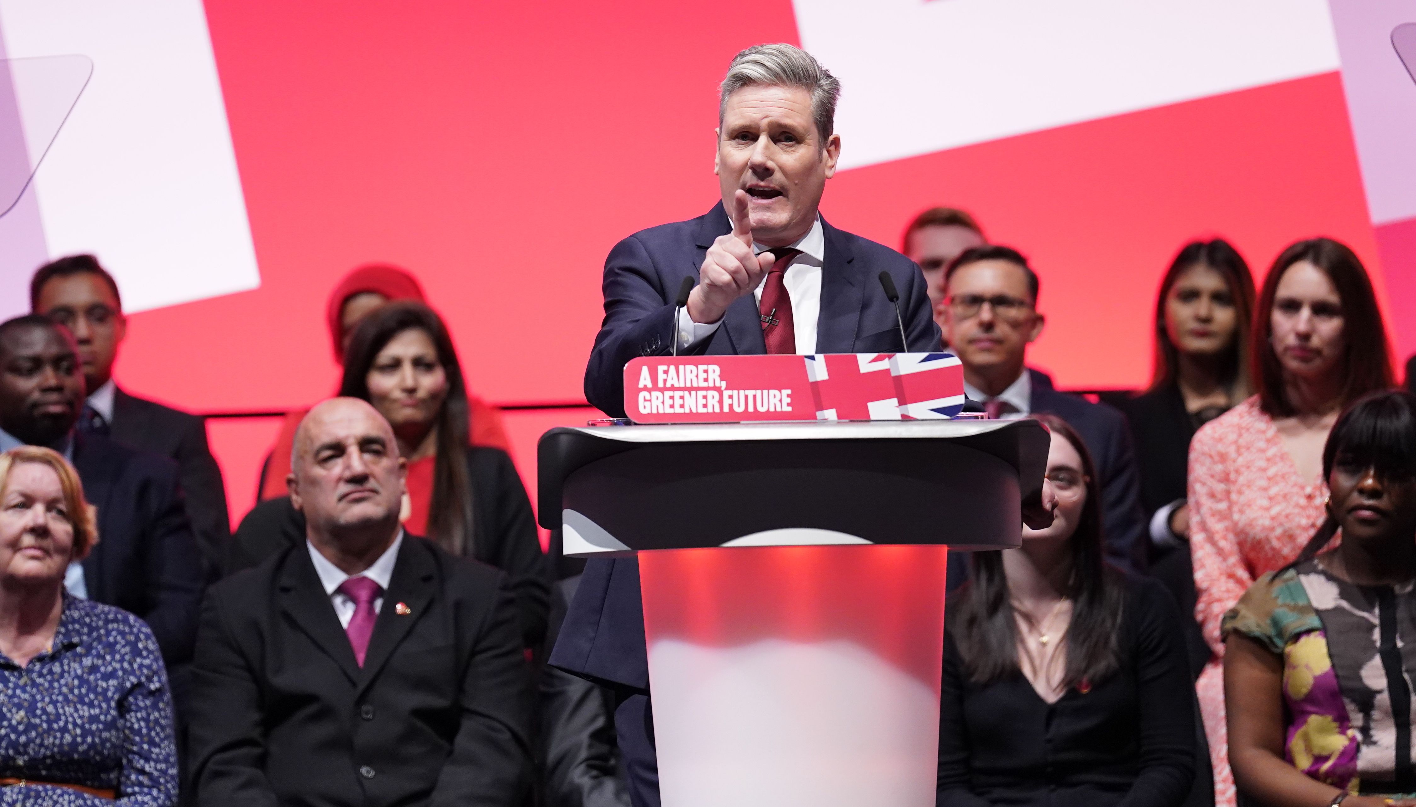 Party leader Sir Keir Starmer making his keynote address during the Labour Party Conference at the ACC Liverpool. Picture date: Tuesday September 27, 2022.