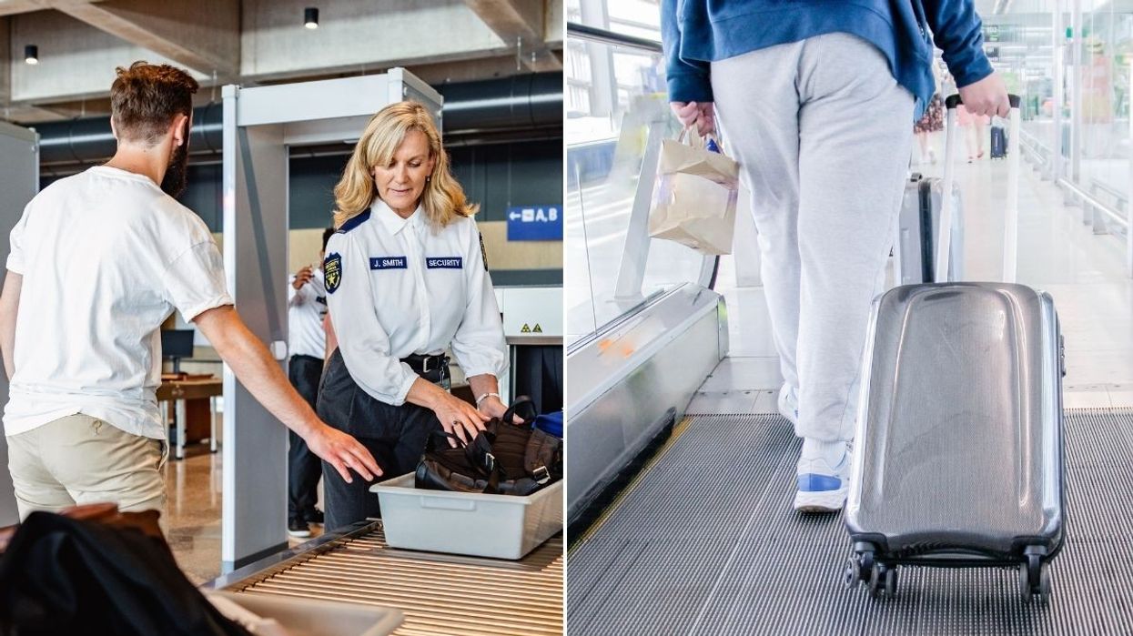 passenger going through security