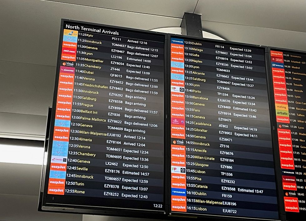 Passengers at Gatwick Airport were left waiting to board their flights following the abandonment of Ms Brignell