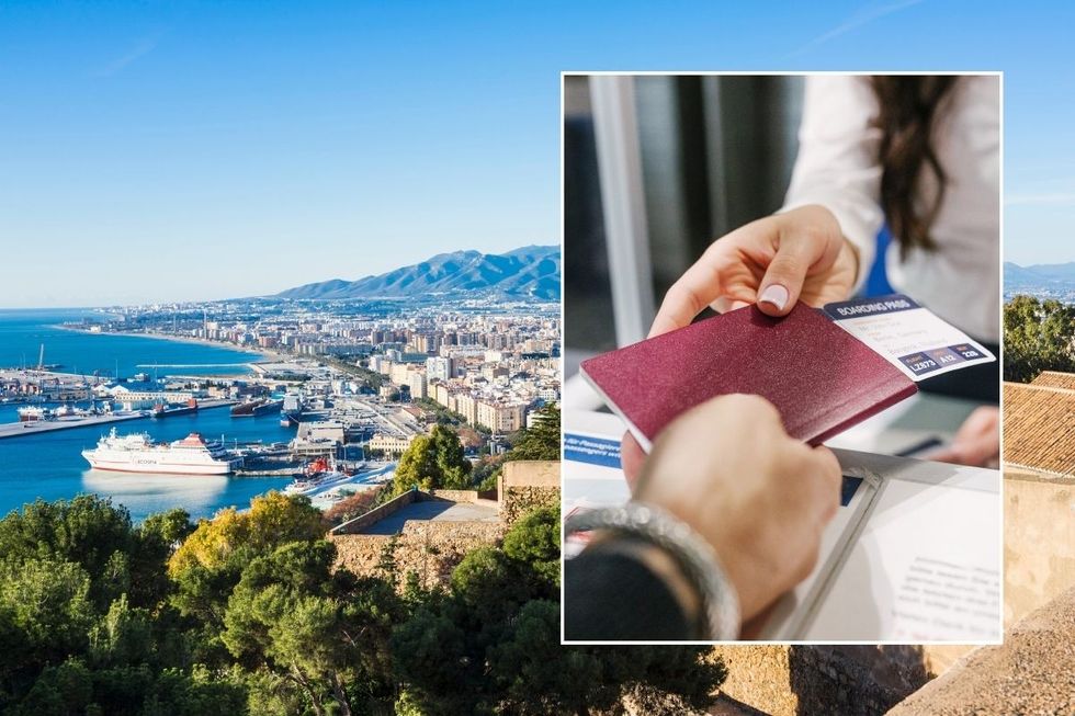 Passport and Malaga landscape