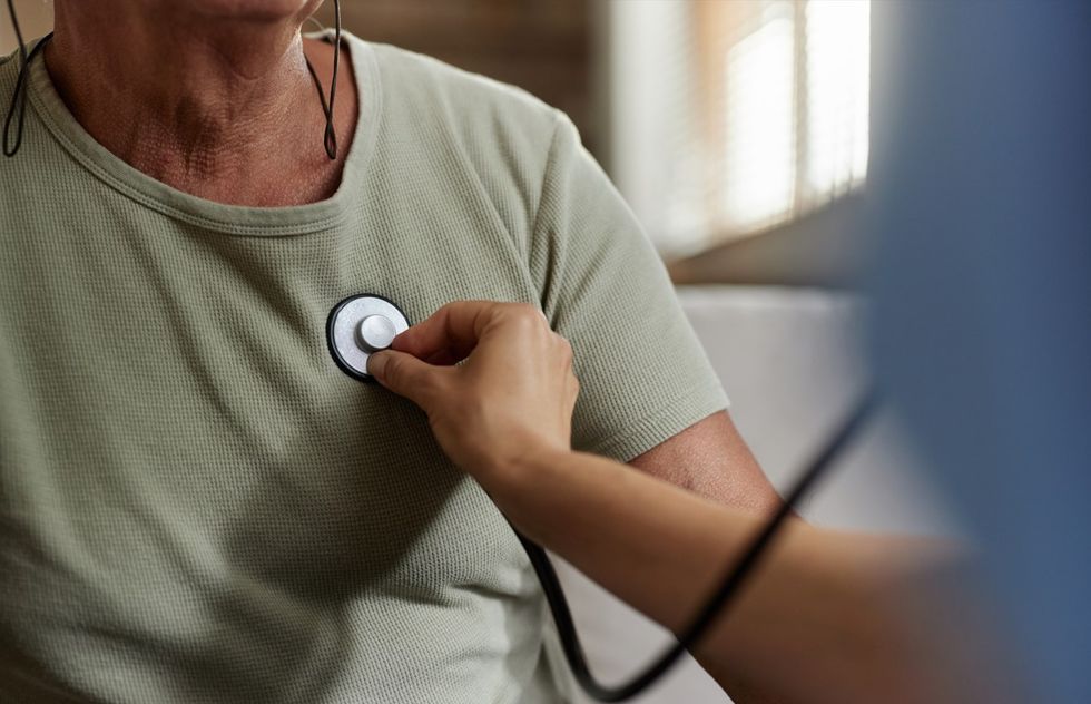 PATIENT HAVING HEART CHECKED