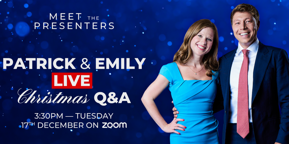 NextImg:Meet Patrick and Emily in our special online Christmas Q&A for GBN members - Ask them YOUR questions