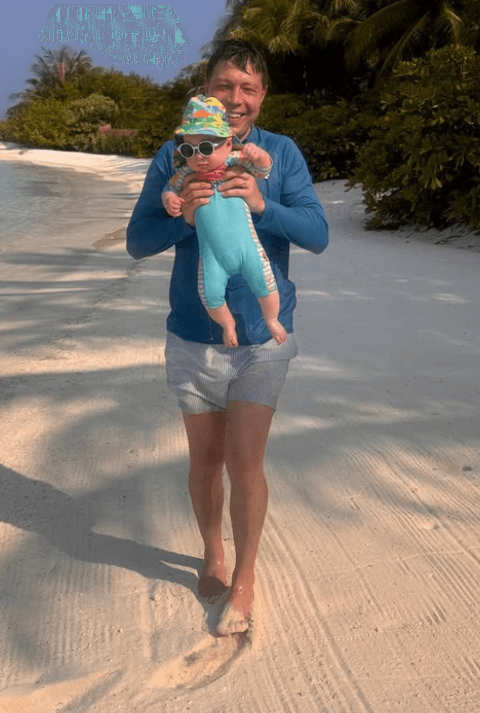 Patrick Christys and baby George