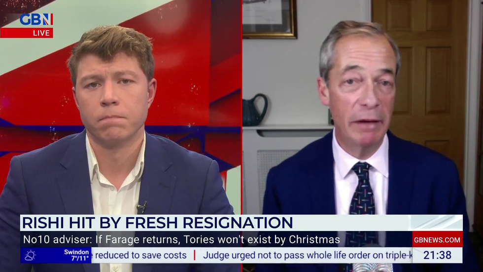 Patrick Christys and Nigel Farage