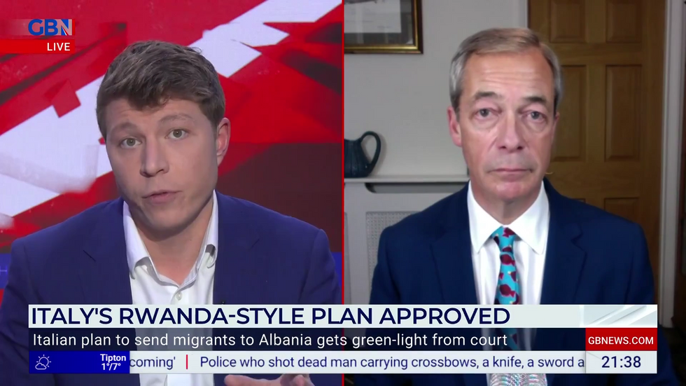 Patrick Christys and Nigel Farage