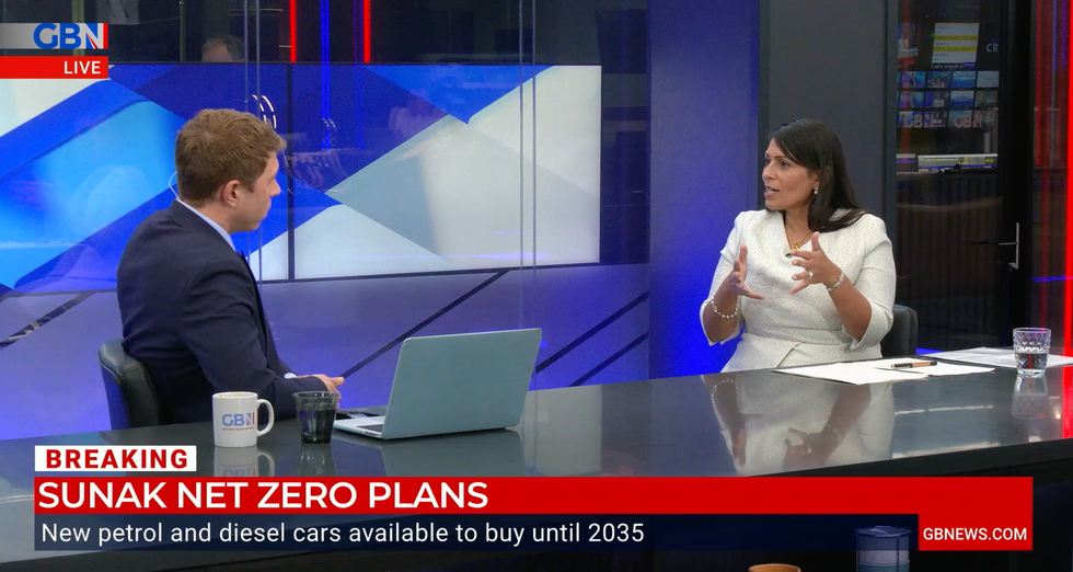 Patrick Christys and Priti Patel