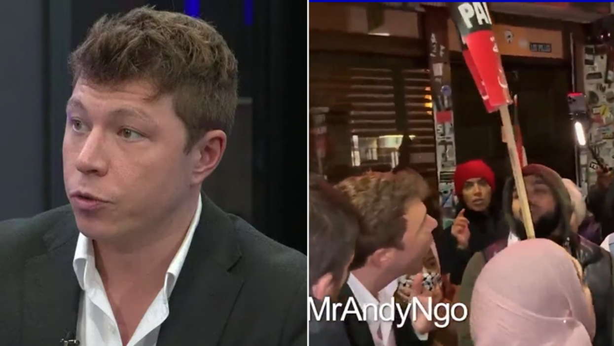 Patrick Christys surrounded by pro-Palestine mob ‘wanting to suppress the free press’