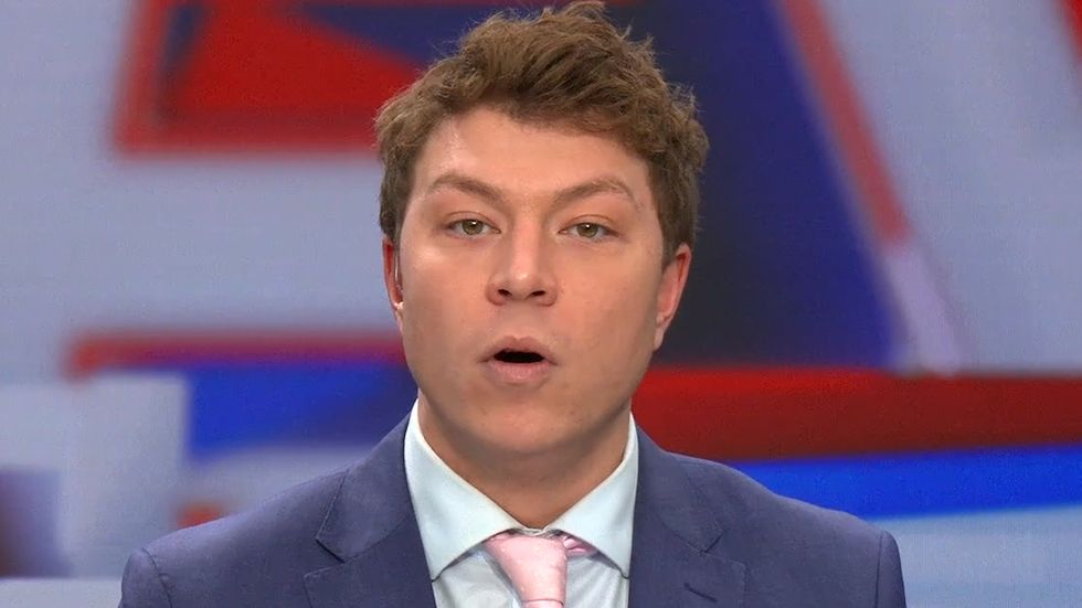 Patrick Christys has hit out at Gary Neville over political comments made during the World Cup final.