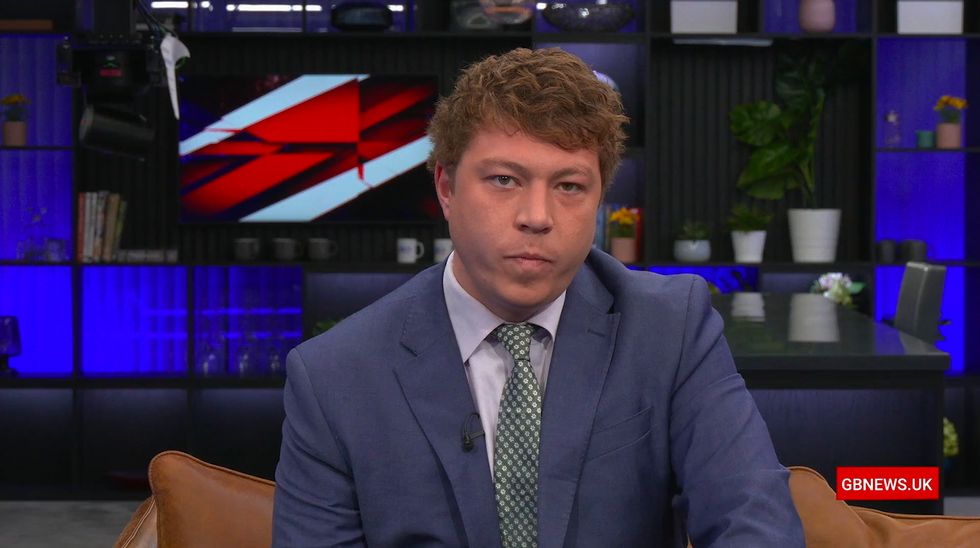 Patrick Christys in the GB News studio