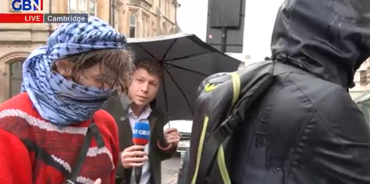 NextImg:WATCH: Leftie Cambridge students for Palestine REFUSE to speak to Patrick Christys