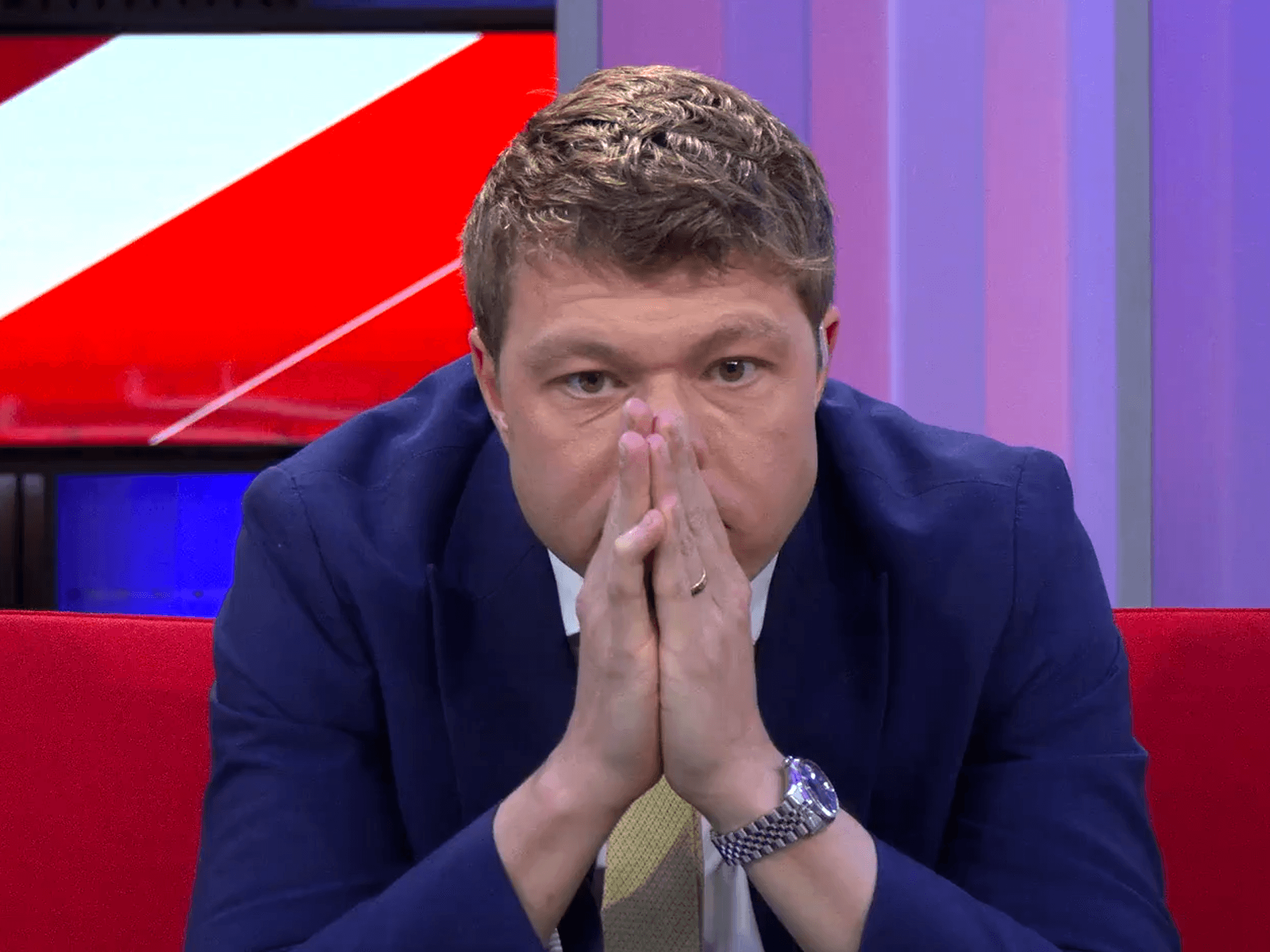 Patrick Christys watching the Henry Nowak arrest footage