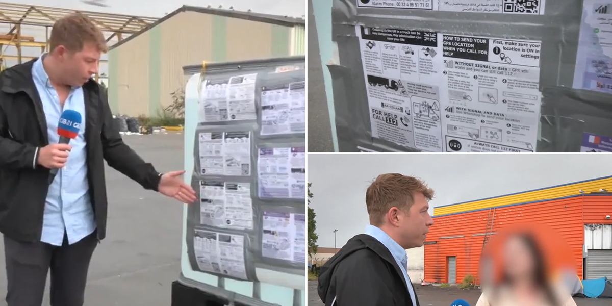 NextImg:Shocking moment Patrick Christys finds ‘how to break into Britain’ manual stuck to water container in Calais