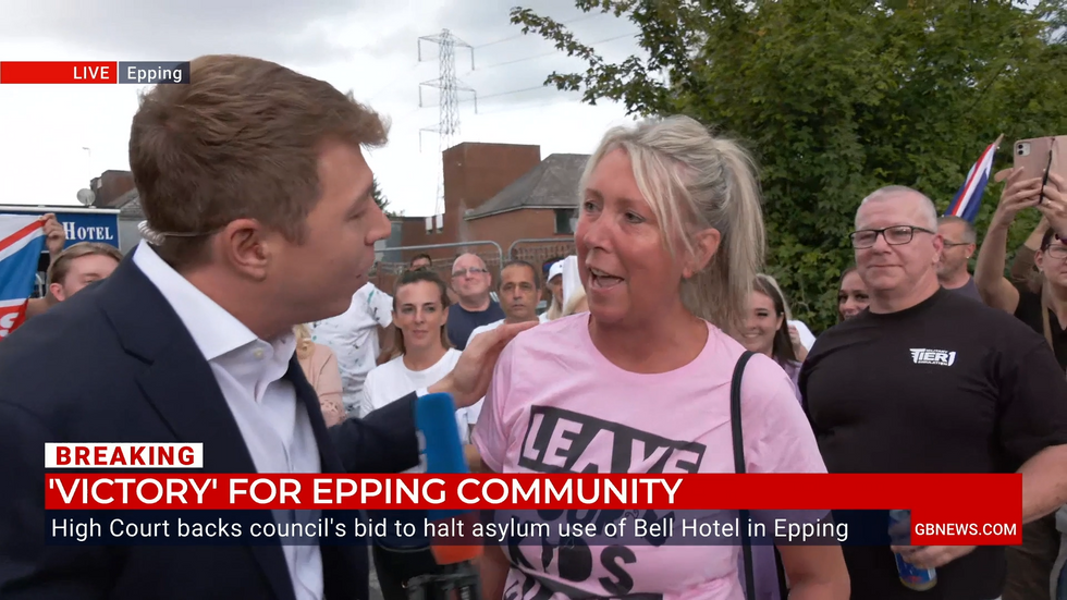 Patrick speaks to an Epping local