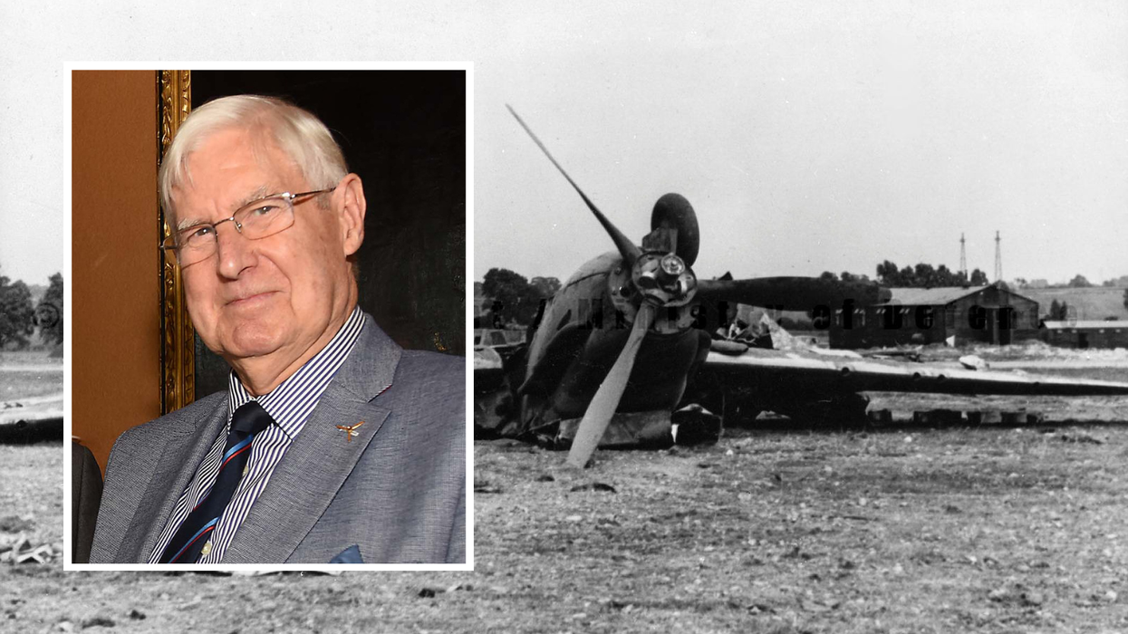 Patrick Tootal composite with spitfire from the battle