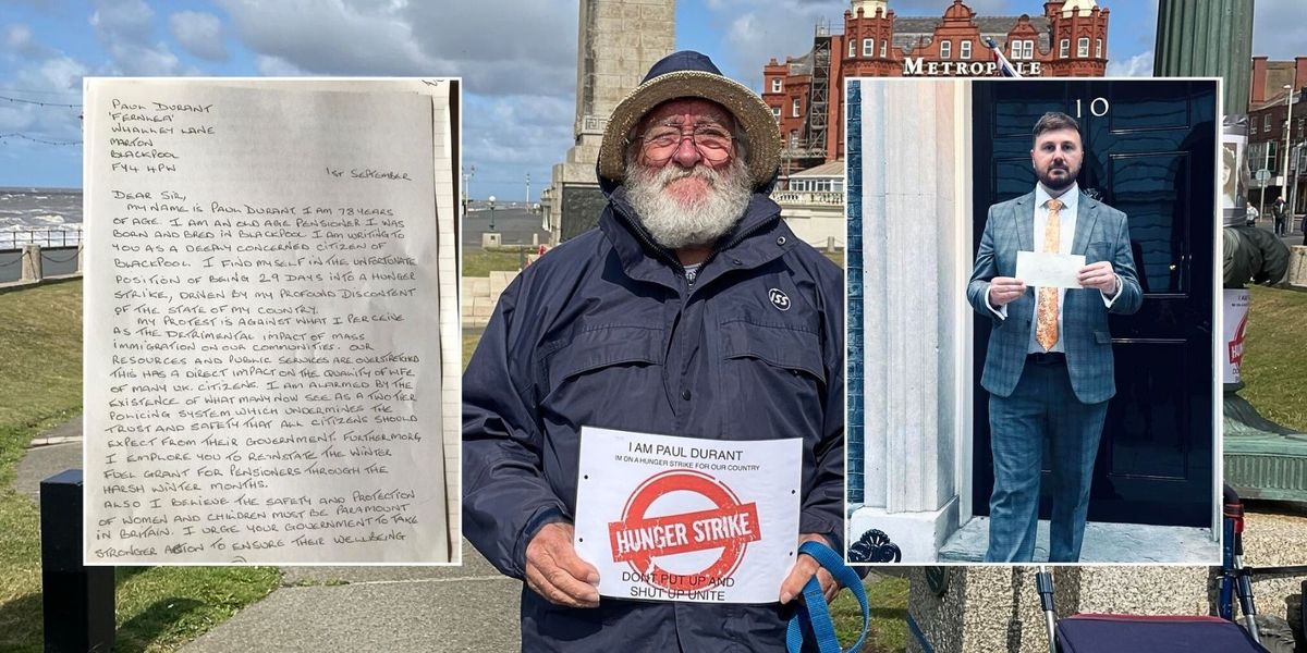 NextImg:Grandfather on hunger strike against illegal immigration has his demands HAND DELIVERED to Keir Starmer