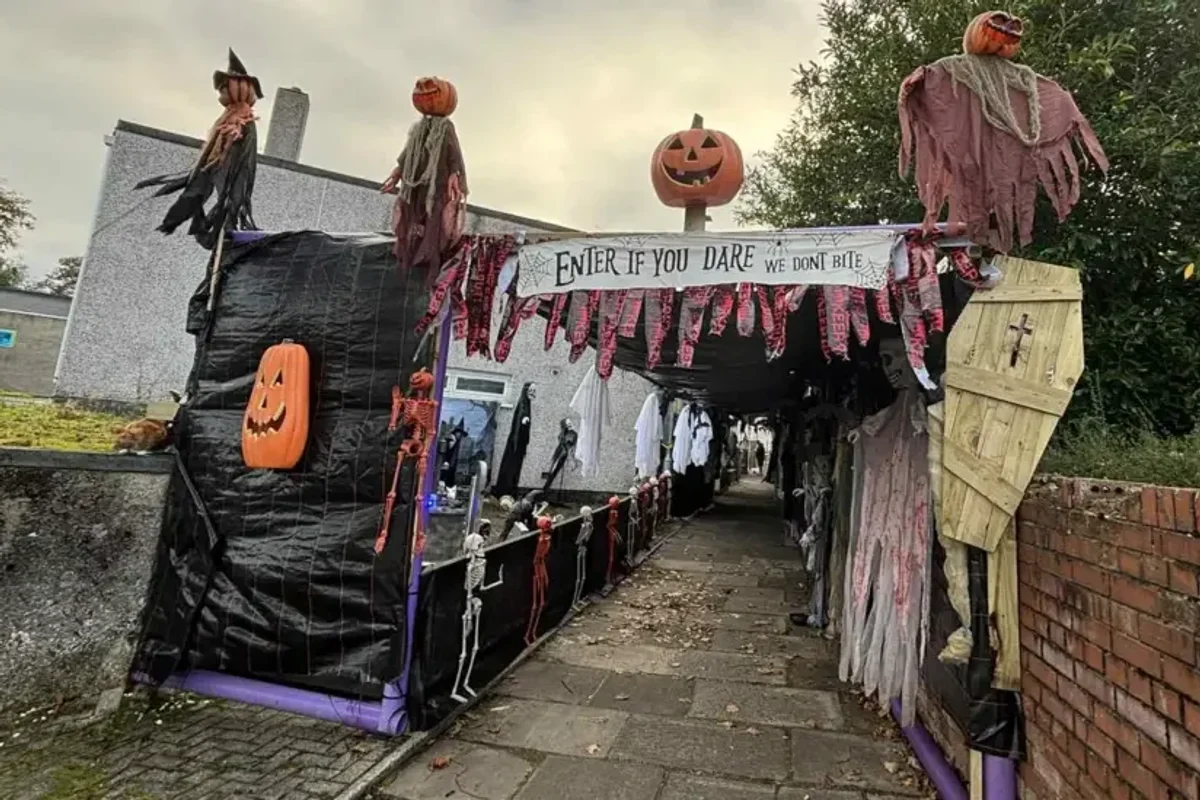 Paula Dewar's Halloween tunnel