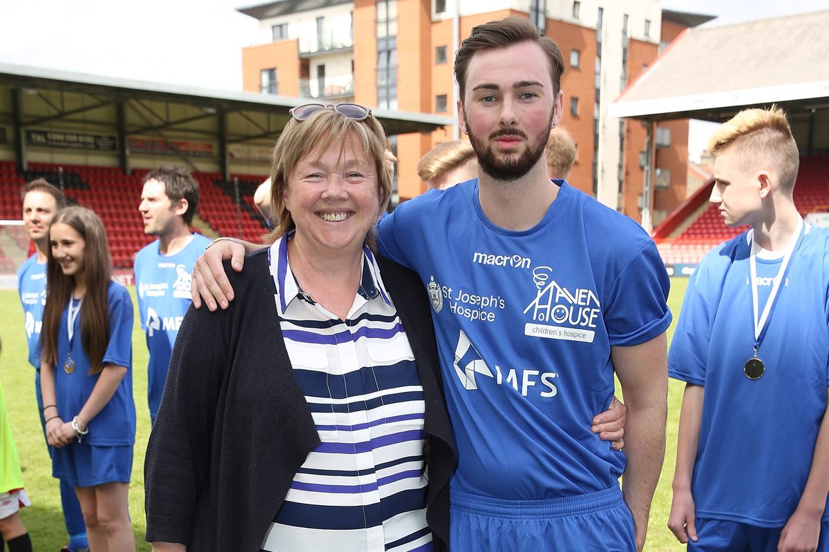 Pauline Quirke and son Charlie in 2015