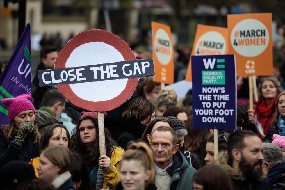 Pay gap protest, London