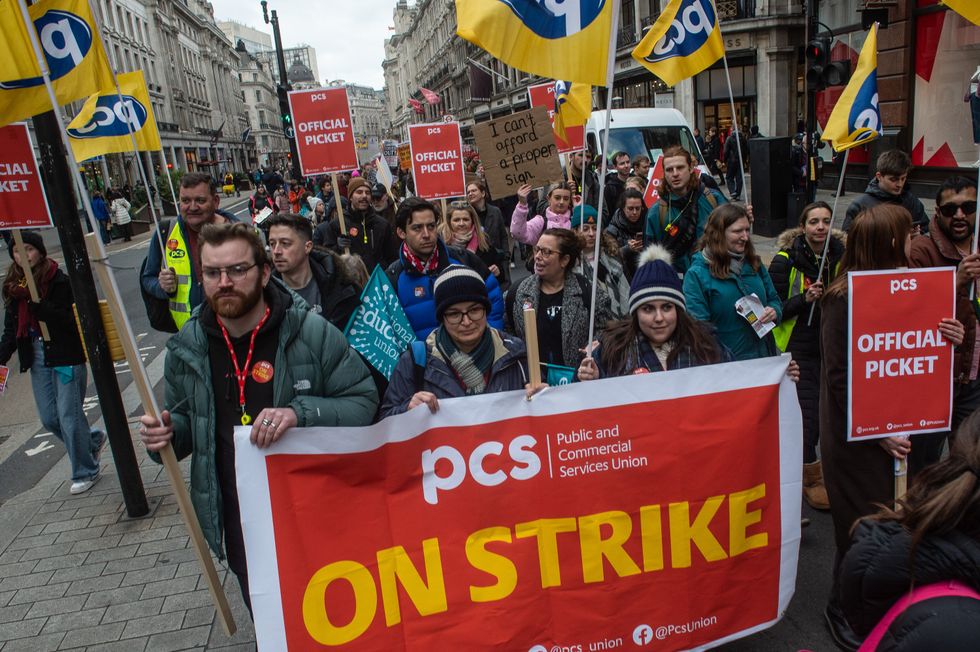 PCS members join the protest