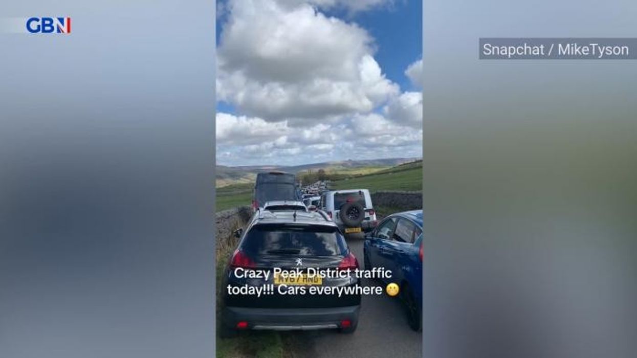 WATCH: Peak District roads gridlocked by holidaymakers as Britons swarm for Easter holidays