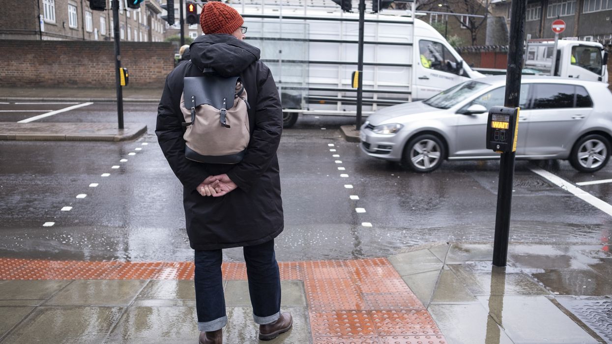Pedestrians crossing road