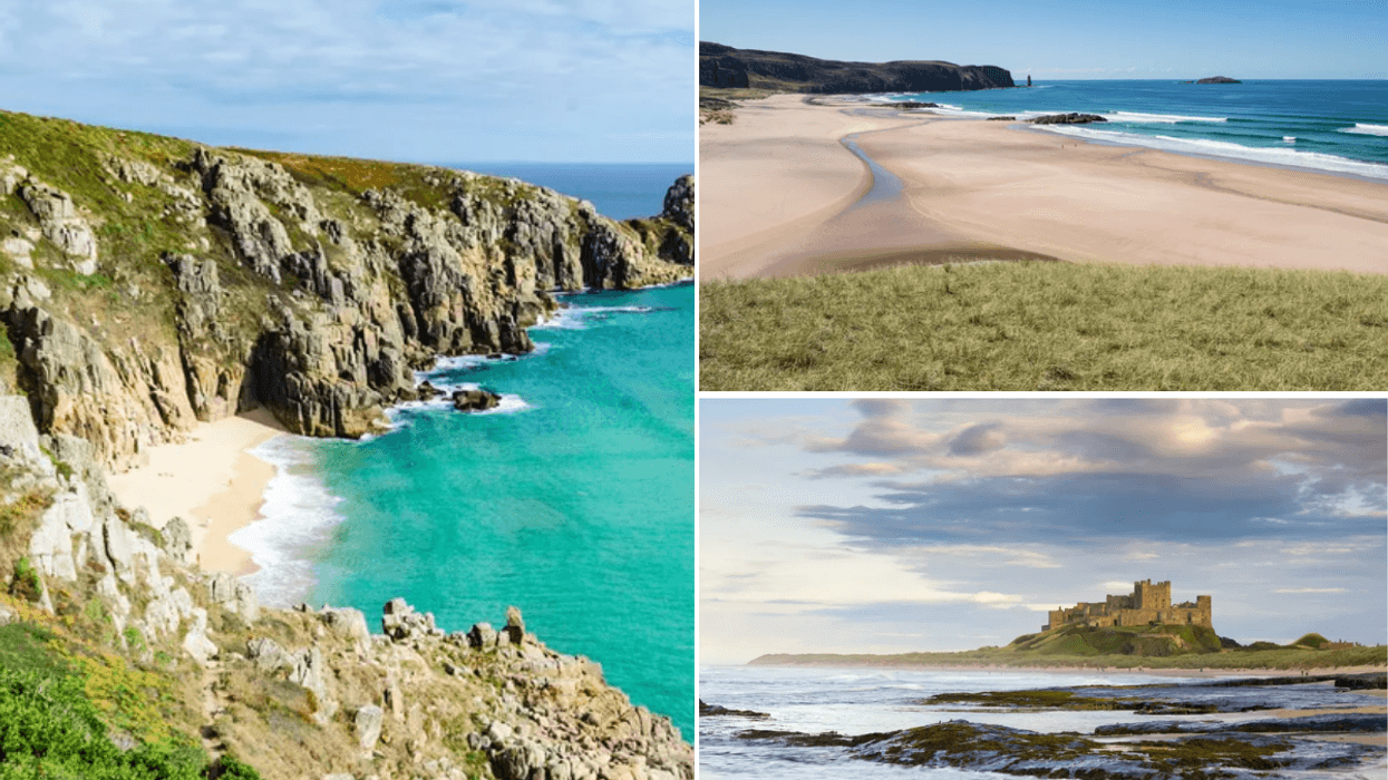 Pedn Vounder beach, Cornwall / Sandwood Bay, Sutherland, Scotland / Bamburgh beach