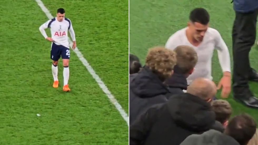 Pedro Porro found himself at the centre of an angry post-match reaction on Saturday night after the Tottenham full-back appeared to rebuke 19-year-old Lucas Bergvall and then walk straight down the tunnel without acknowledging supporters following Spurs\u2019 2-1 defeat to Fulham