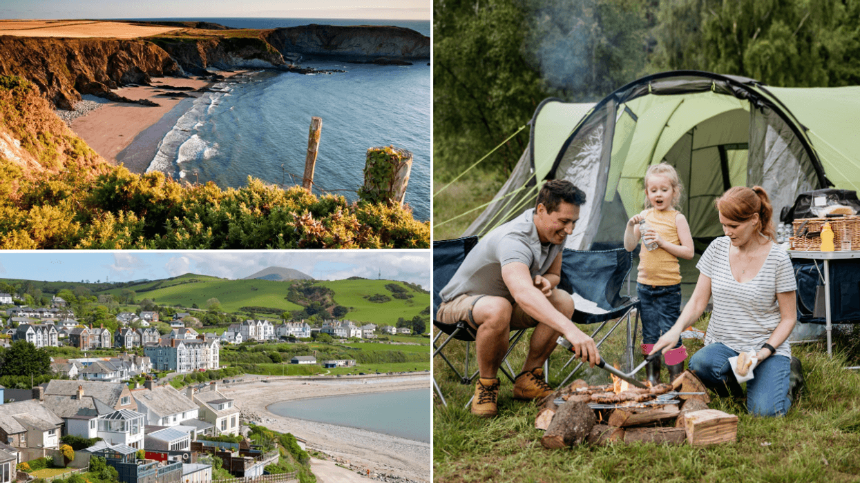 Pembrokeshire Coast walk / Cornwall aerial view / family camping