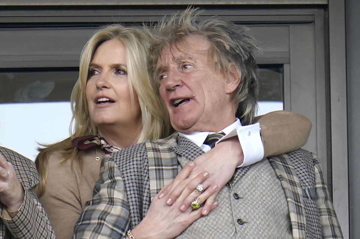 Penny Lancaster and Rod Stewart