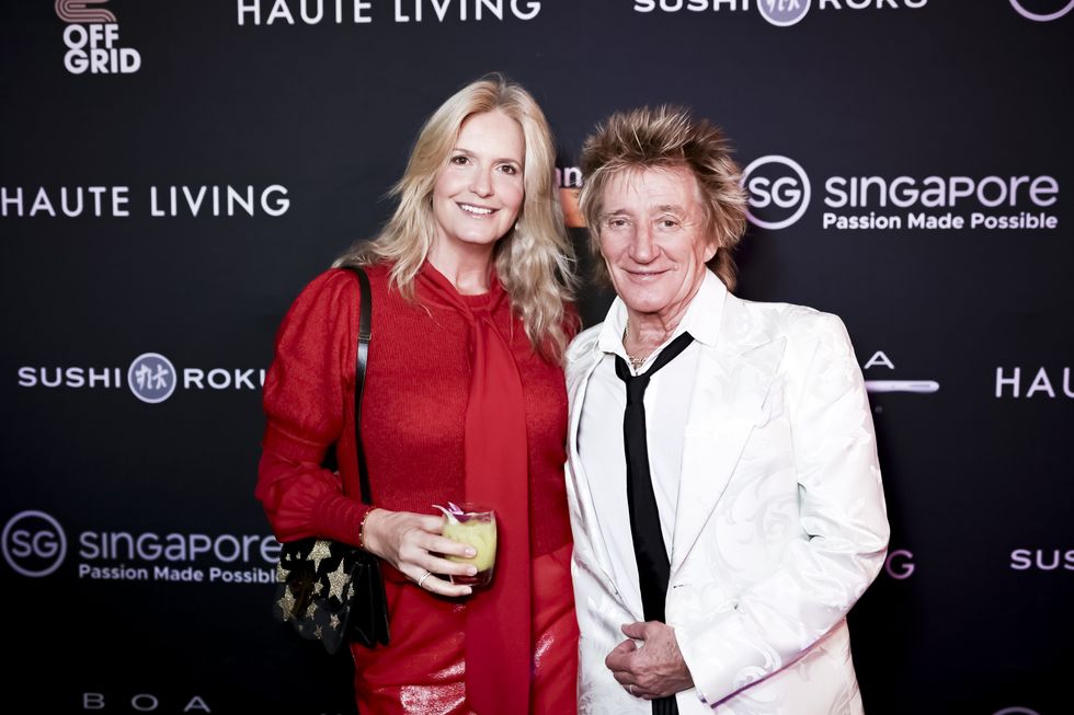 Penny Lancaster and Rod Stewart