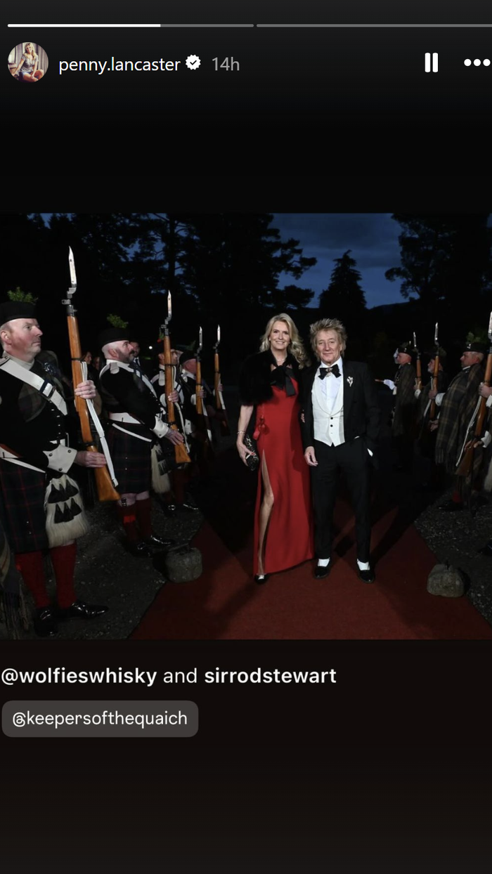 Penny Lancaster and Rod Stewart