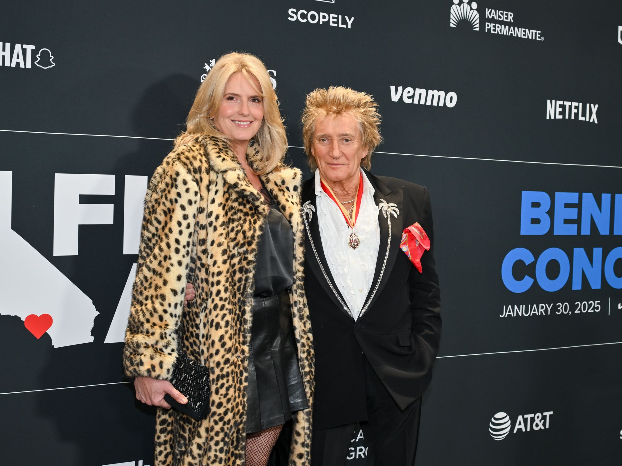 Penny Lancaster and Sir Rod Stewart
