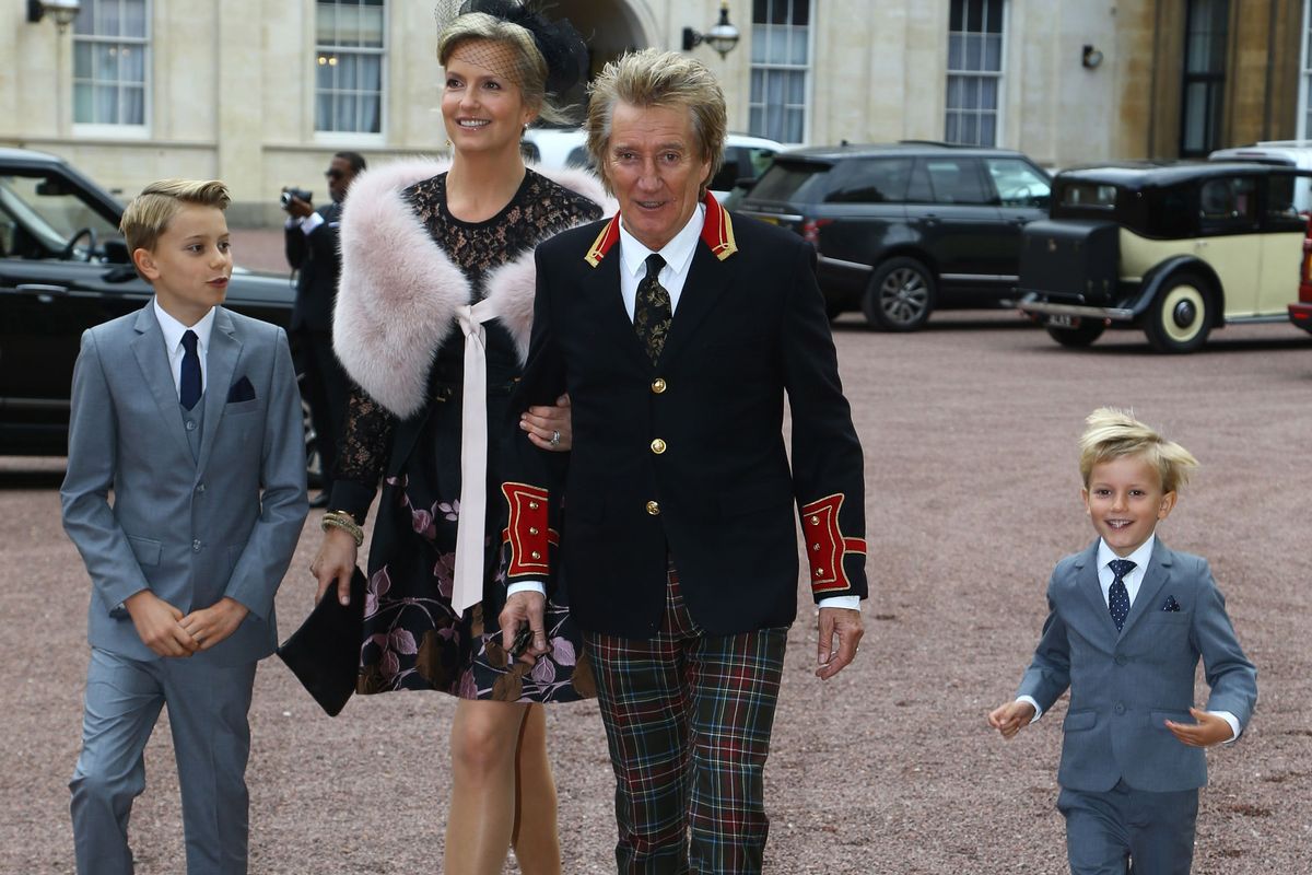 Penny Lancaster, Rod Stewart and their sons