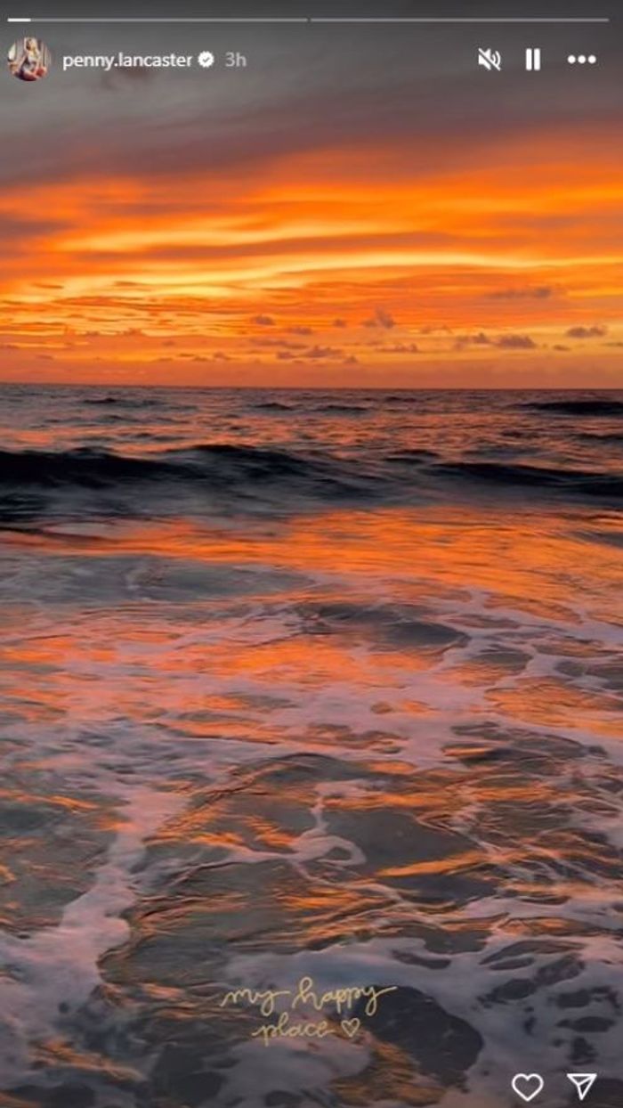 Penny Lancaster showed off her views