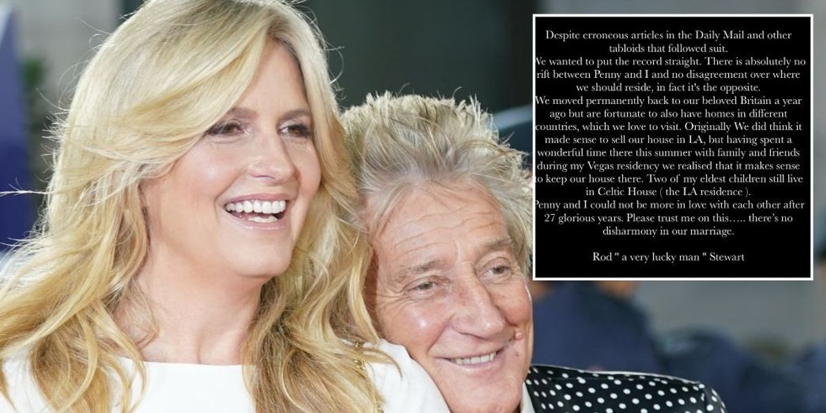 NextImg:Penny Lancaster makes stance clear on Rod Stewart 'rift' as she wades in on husband's statement