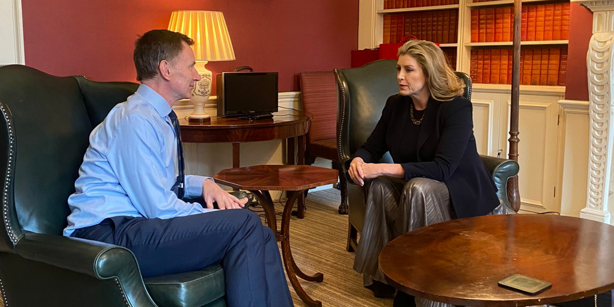 NextImg:Mordaunt slams Hunt over lack of extra funding for defence as she declares 'first duty' is to protect Britain