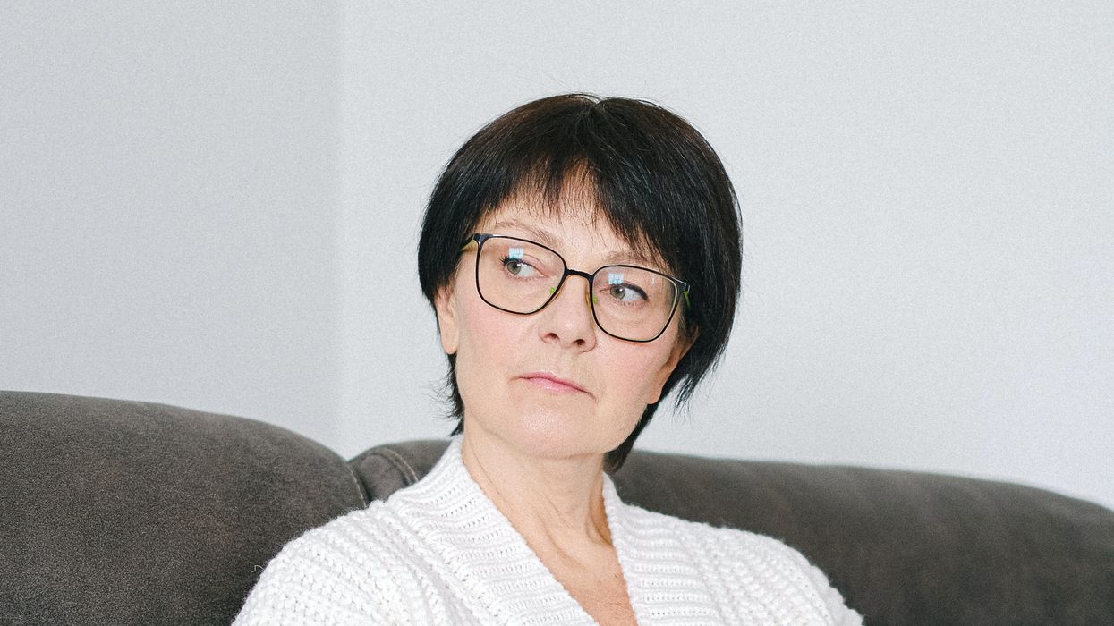 Pension saver with laptop