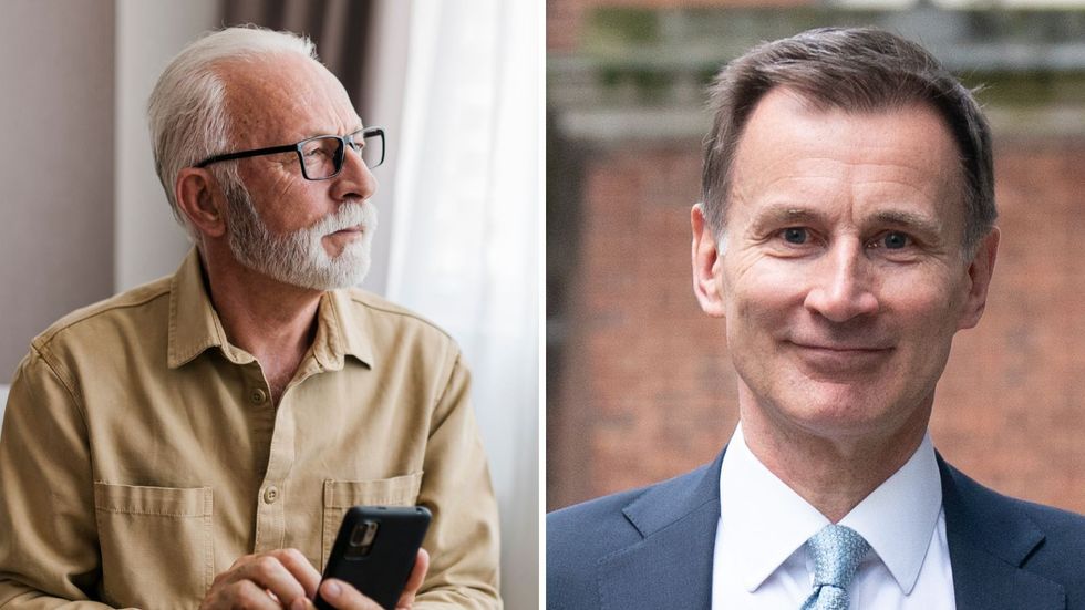 Pensioner and Jeremy Hunt in pictures