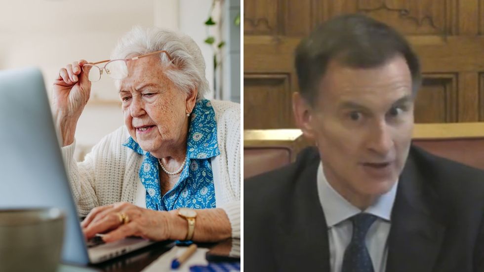 Pensioner and Jeremy Hunt in pictures