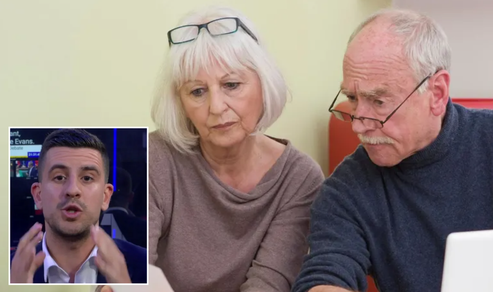 Pensioner couple and Alexander Cairns