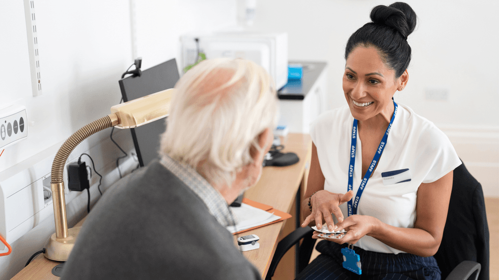 Pensioner in hospital
