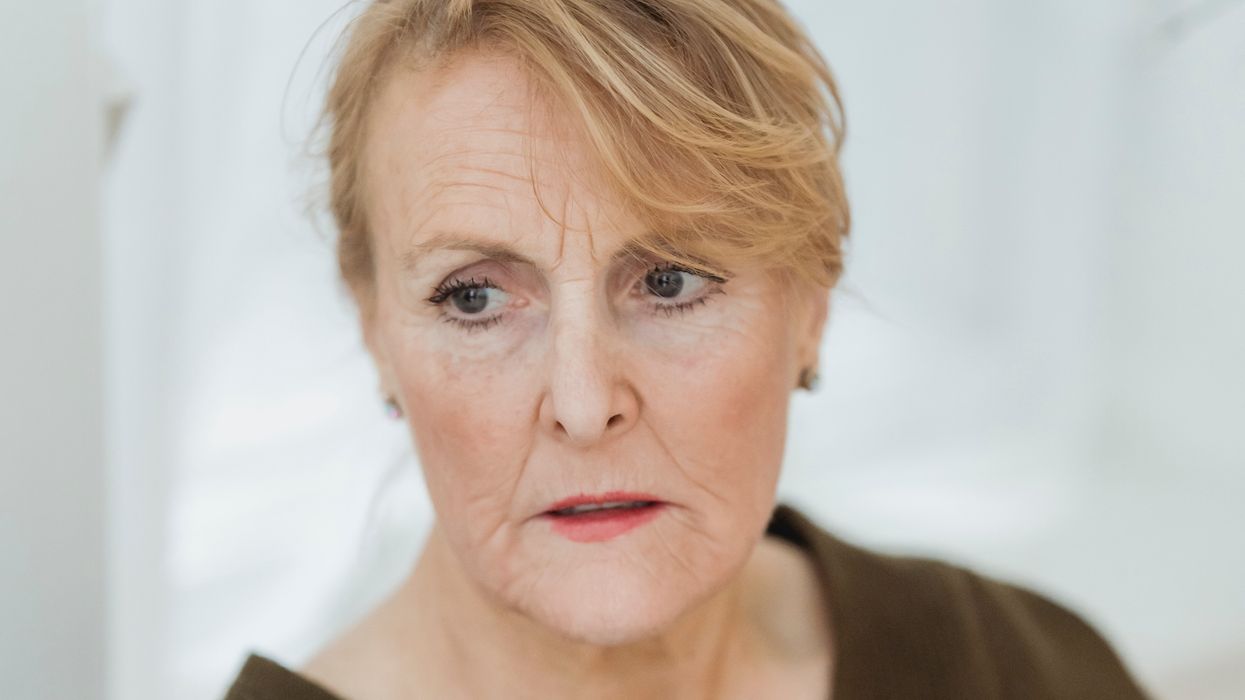 Pensioner looking worried