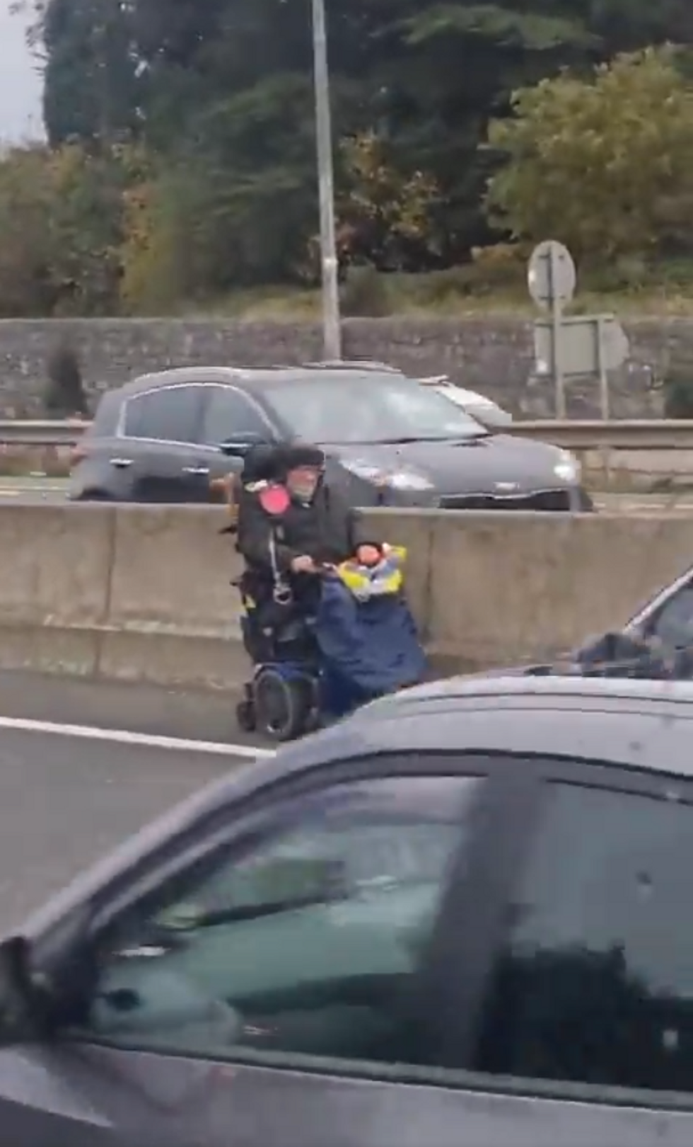 Pensioner on N7 motorway Ireland