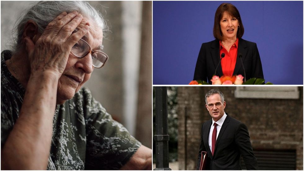 Pensioner, Rachel Reeves and Peter Kyle