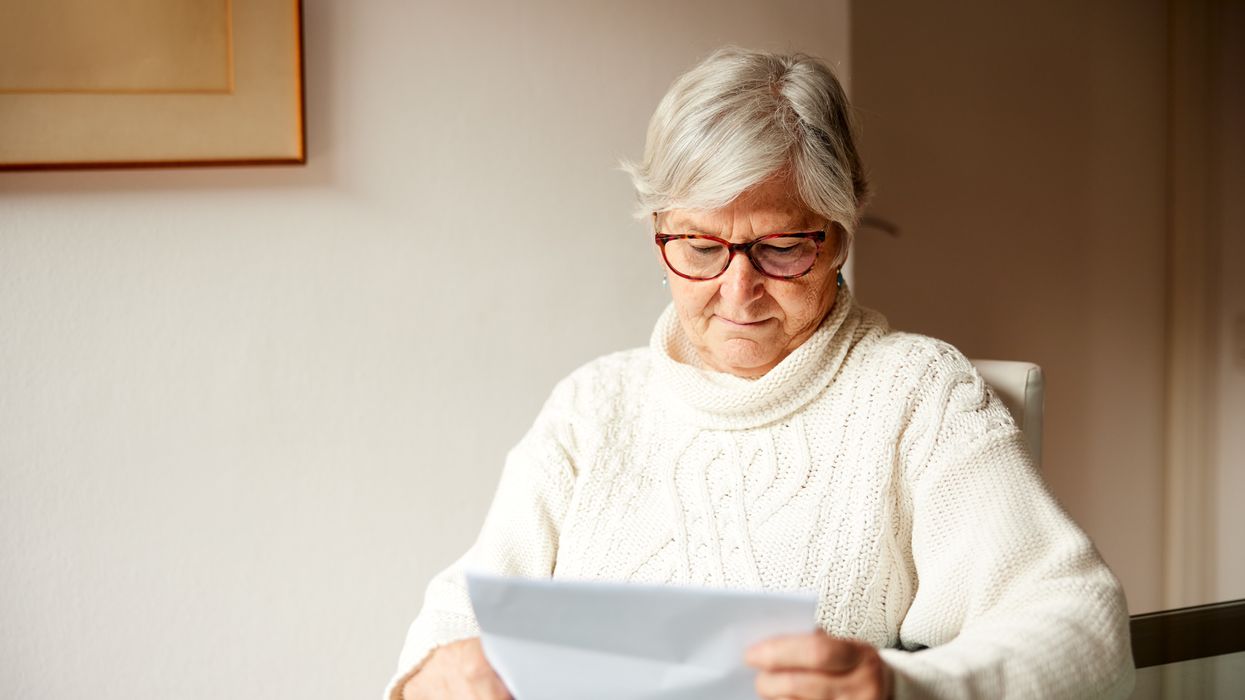 Pensioner reads letter