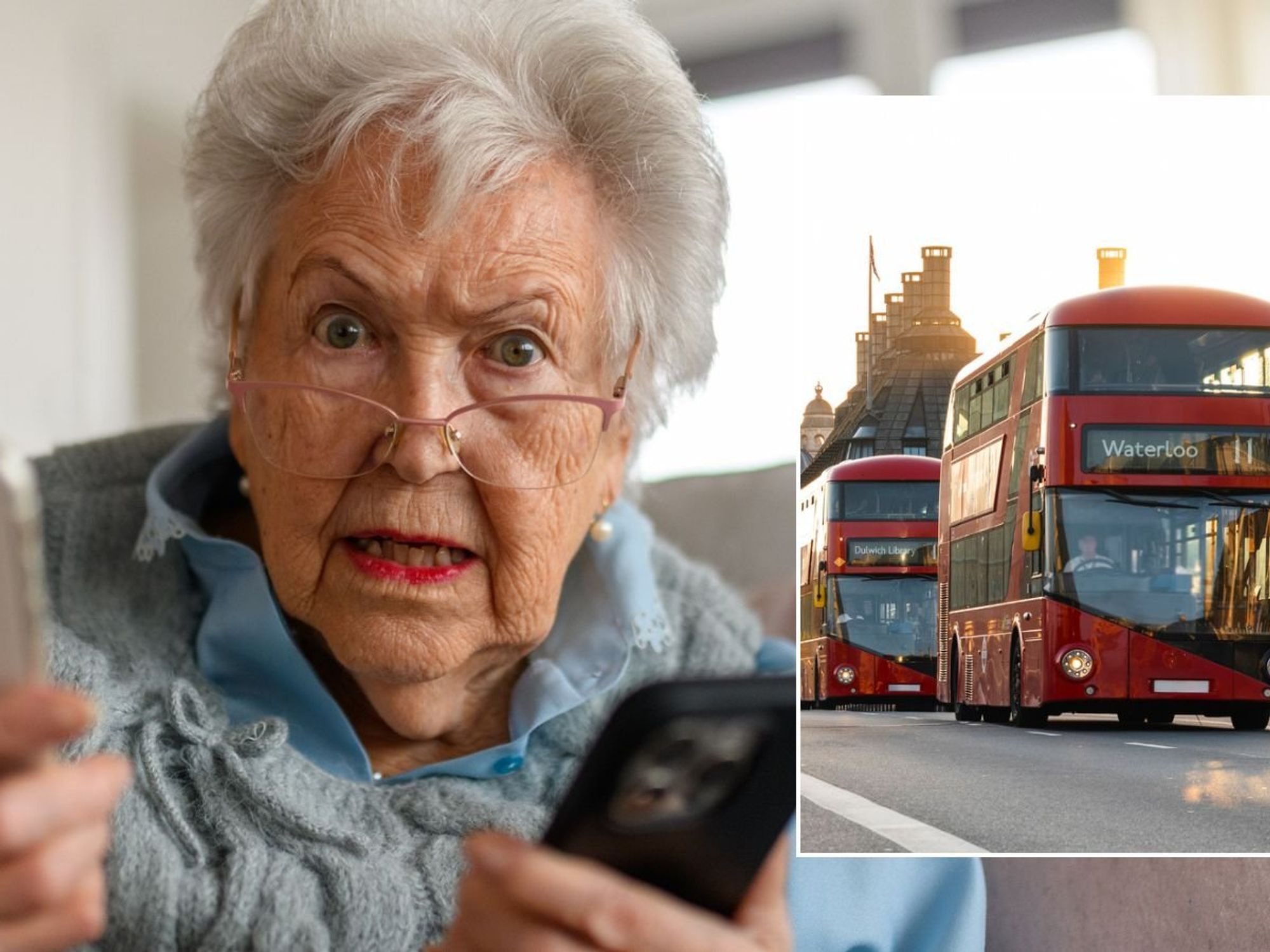 Pensioner shocked and buses