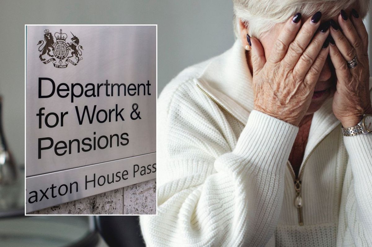 Pensioner worried and DWP sign
