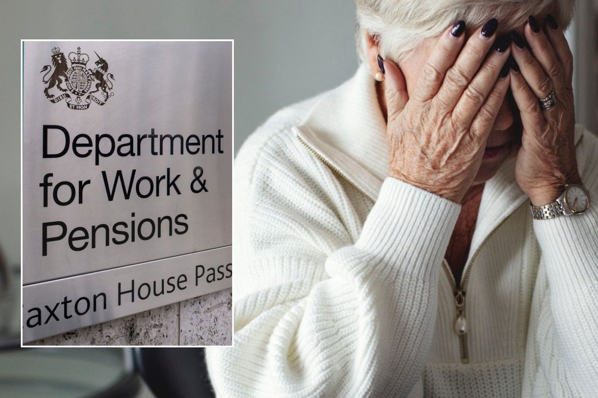 Pensioner worried and DWP sign